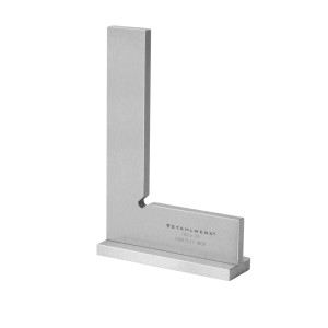 STAHLWERK Anschlagwinkel 90° aus Edelstahl, 100x70mm, DIN 875/1 für präzise Winkelprüfung.