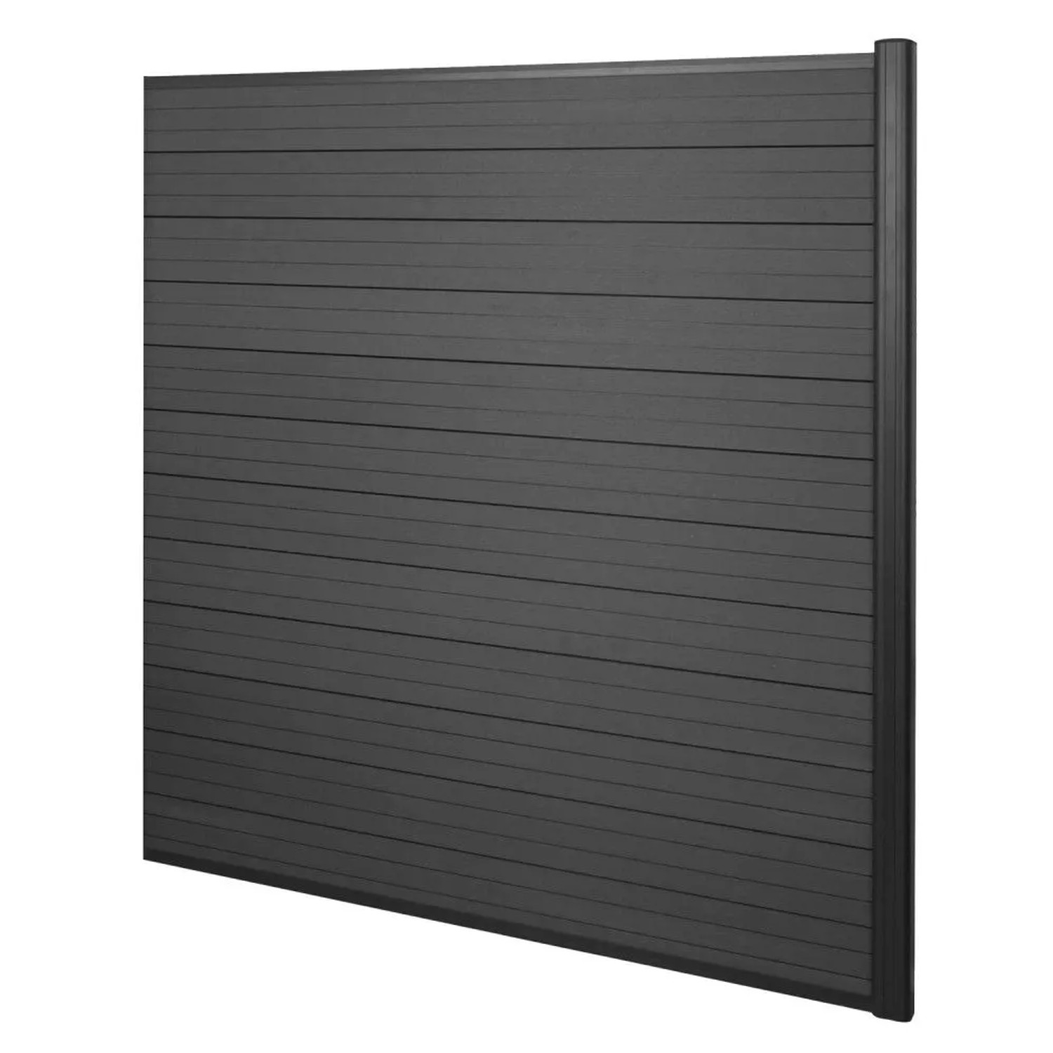 MCW WPC-Sichtschutz Savoie Windschutz Zaun Alu Premium - Erweiterungselement 1,85m Anthrazit