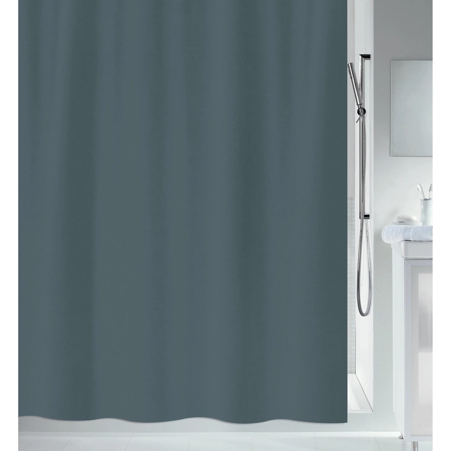 Spirella Duschvorhang Primo 240 cm x 180 cm Anthrazit günstig online kaufen