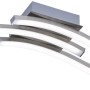 Moderne LED-Deckenleuchte Route, 3-flammig, Nickel matt, für Wohnräume.