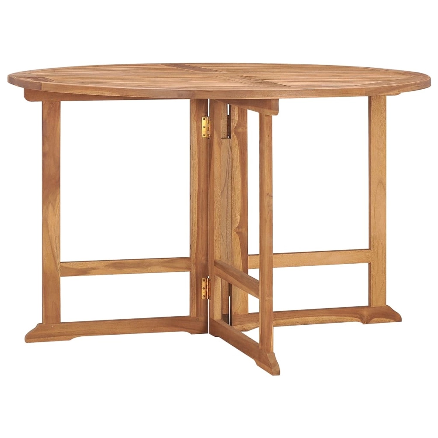 vidaXL Garten-Esstisch Klappbar Ø110x75 cm Massivholz Teak 318479