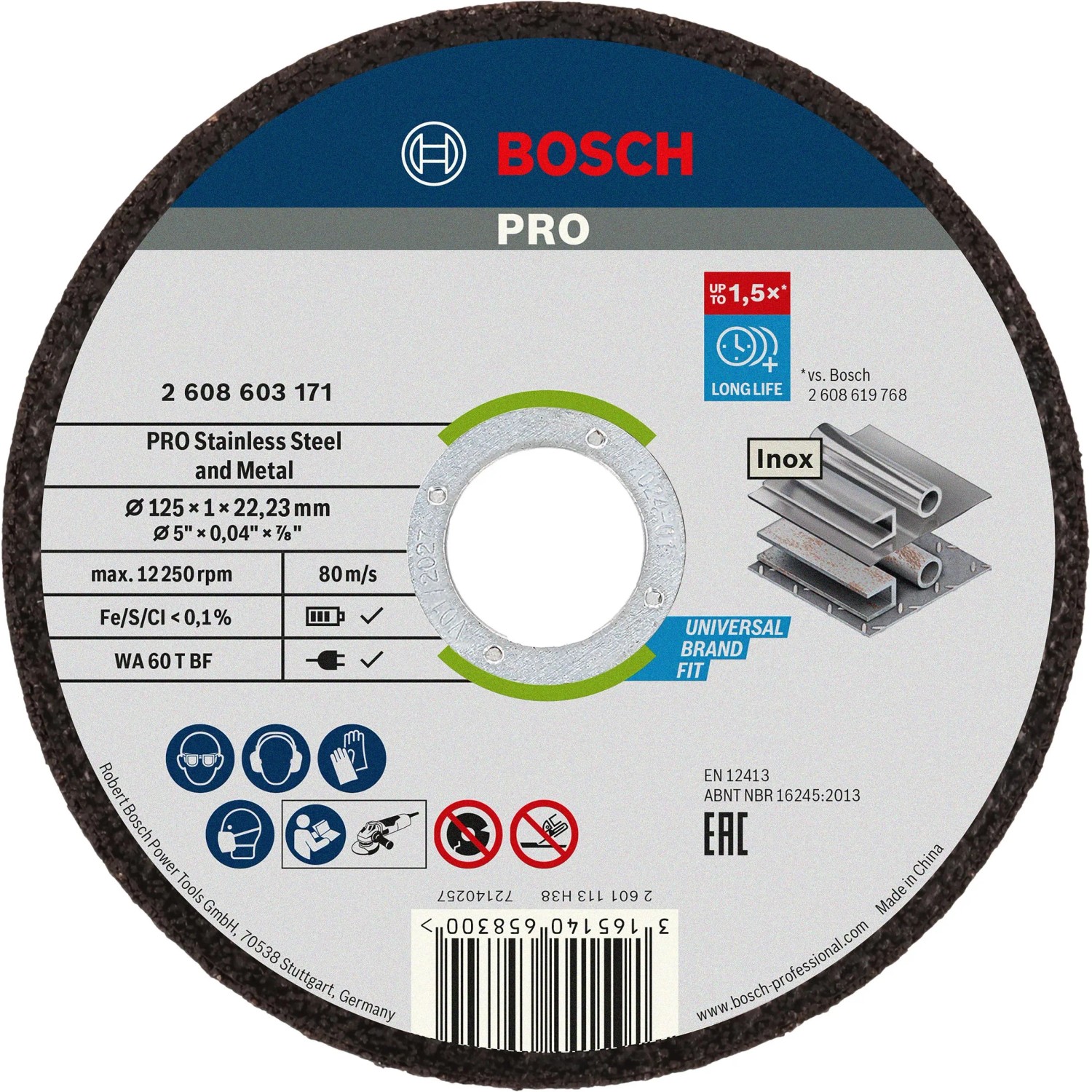 Bosch Trennscheiben 10x125 Inox