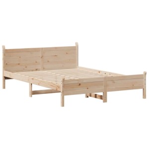 vidaXL Massivholzbett ohne Matratze 120x200 cm Kiefernholz 855594