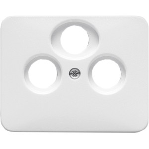 Busch-Jaeger Abdeckung für Antennensteckdose Radio/TV/SAT, Alpha Nea, studioweiß.