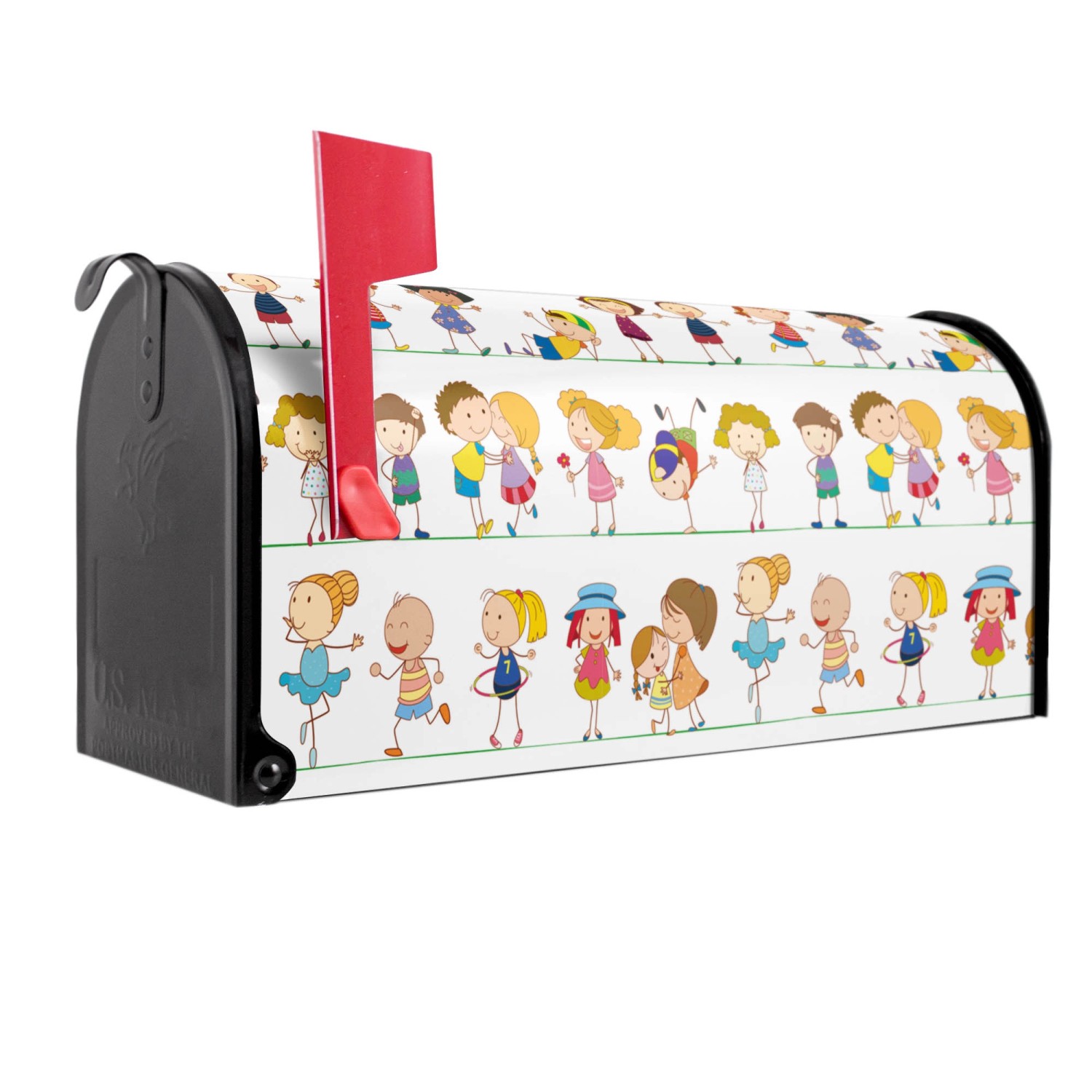 Banjado Amerikanischer Briefkasten Schwarz 48x22x16cm US Mailbox Letterbox günstig online kaufen