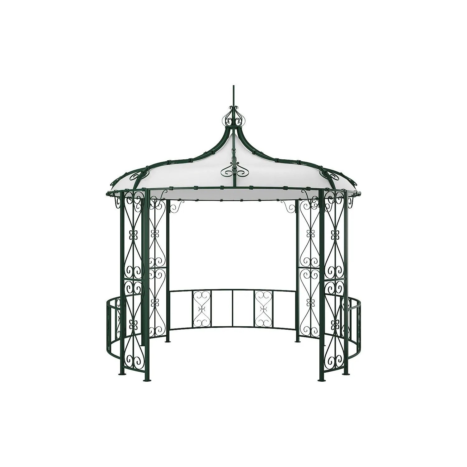 Vente-unique Gartenpavillon Tilcara Tannengrün 300 cm