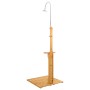 vidaXL Gartendusche aus Holz mit Edelstahl-Duschkopf und Ablage.