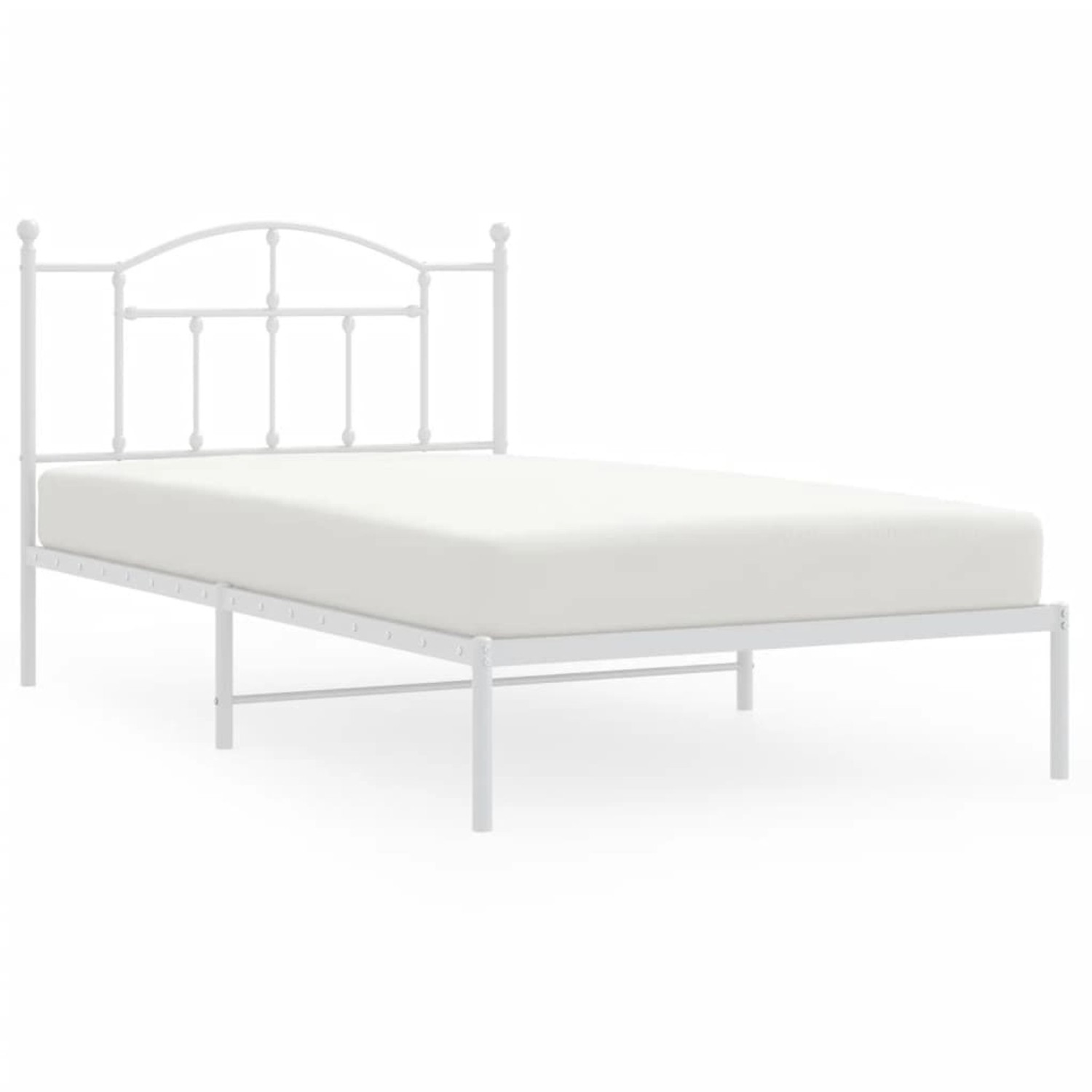 vidaXL Bettgestell mit Kopfteil Metall Weiß 100x200 cm Modell 41847258 günstig online kaufen