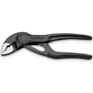 Knipex Cobra XS Wasserpumpenzange, schwarz, 100mm Länge. Kompakte Zange für enge Räume.