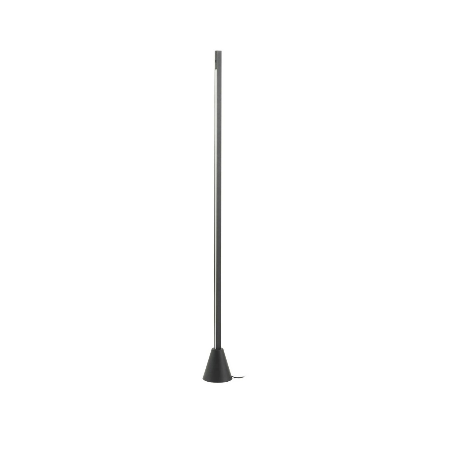 Lucande LED Stehlampe Linija 10030785 Dimmbar Modern in Schwarz aus Aluminium 1-flammig Wohnzimmerleuchte