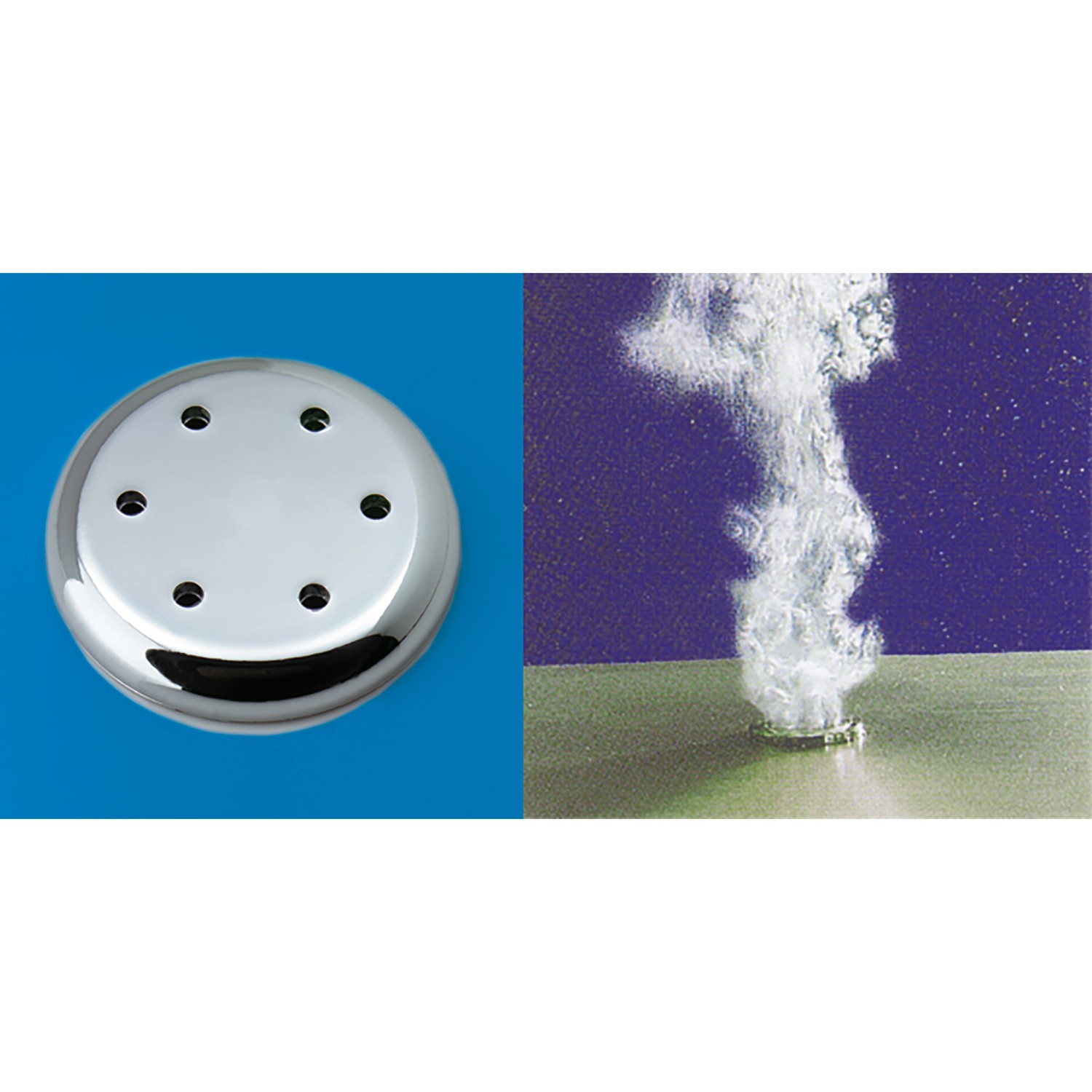 Detailaufnahme Whirlpool Düse (Ottofond Malta Premium) mit Luftblasen.