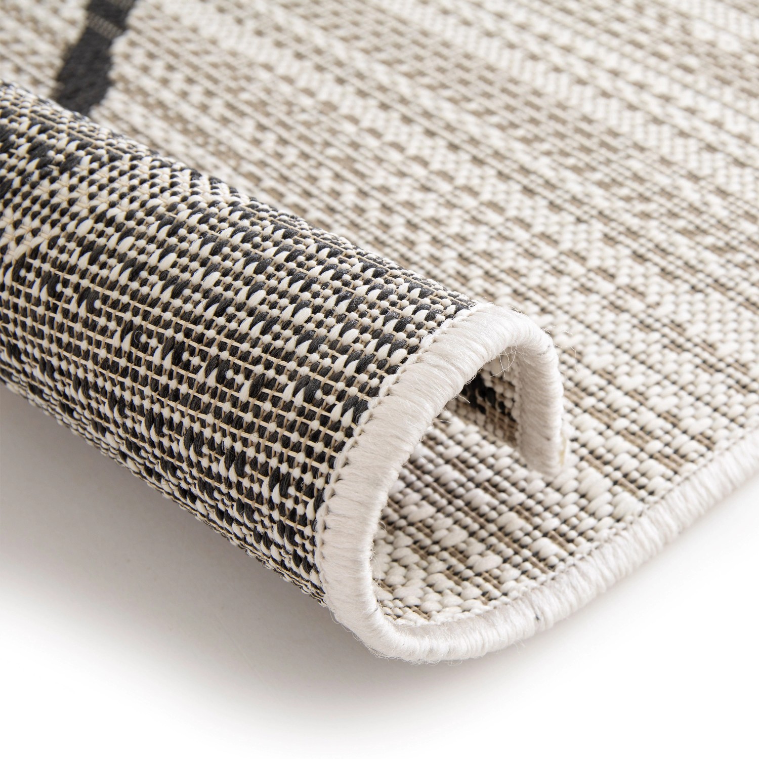 Detailaufnahme: Primaflor In- & Outdoorteppich Paradise Rhombus, flachgewebt, 120x170cm.