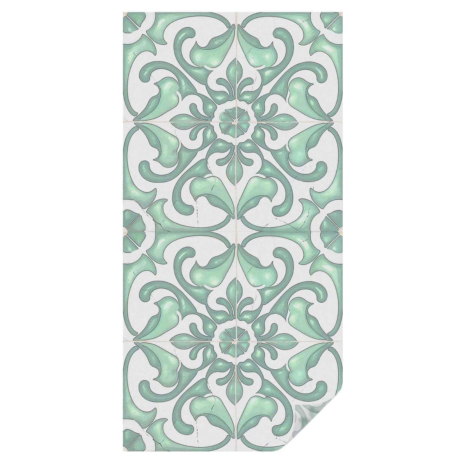 Tulup Buntglasfolie Grüne Symmetrie Fensterfolie Buntglas Optik 50x100 cm G günstig online kaufen