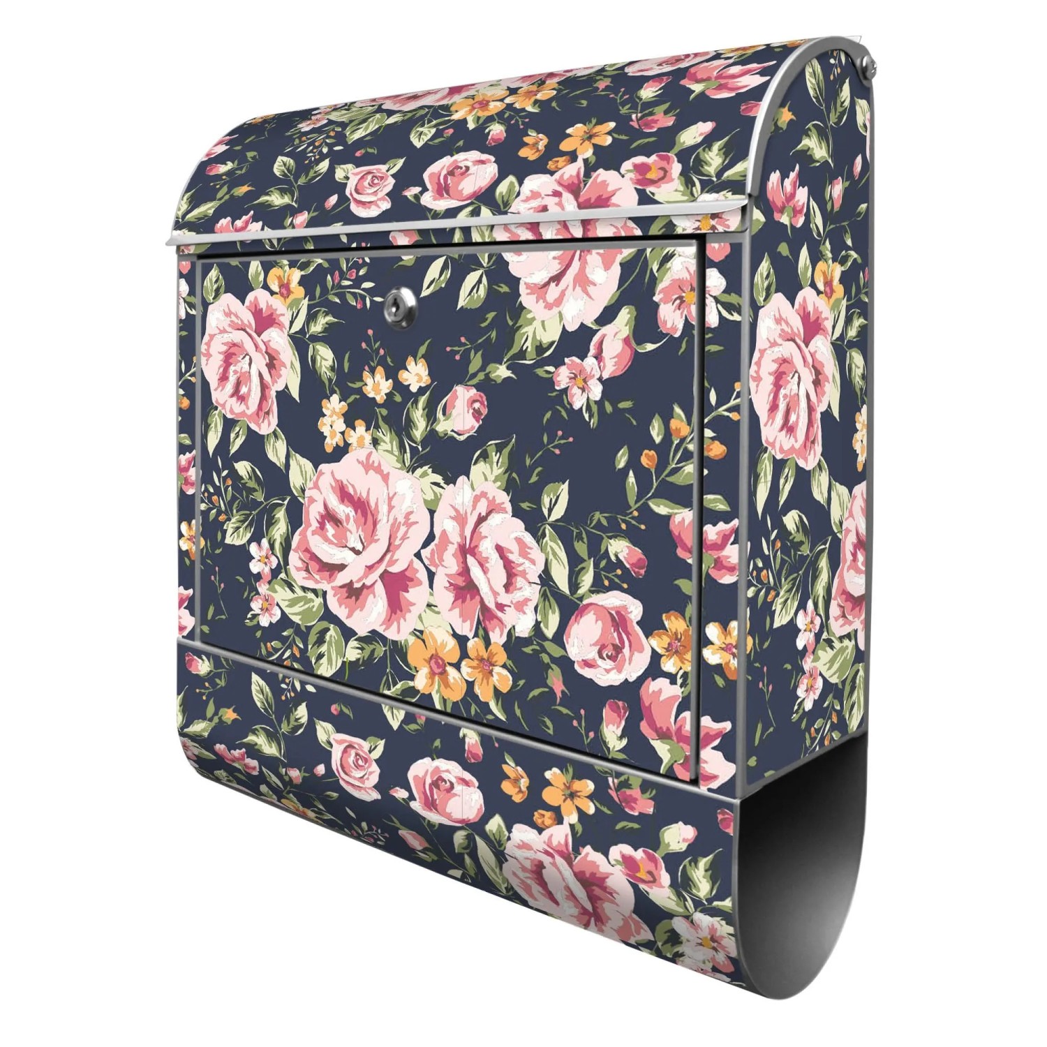 Banjado Design Briefkasten Silber Pulverbeschichtet 39x47x14cm 2 Schlüssel günstig online kaufen