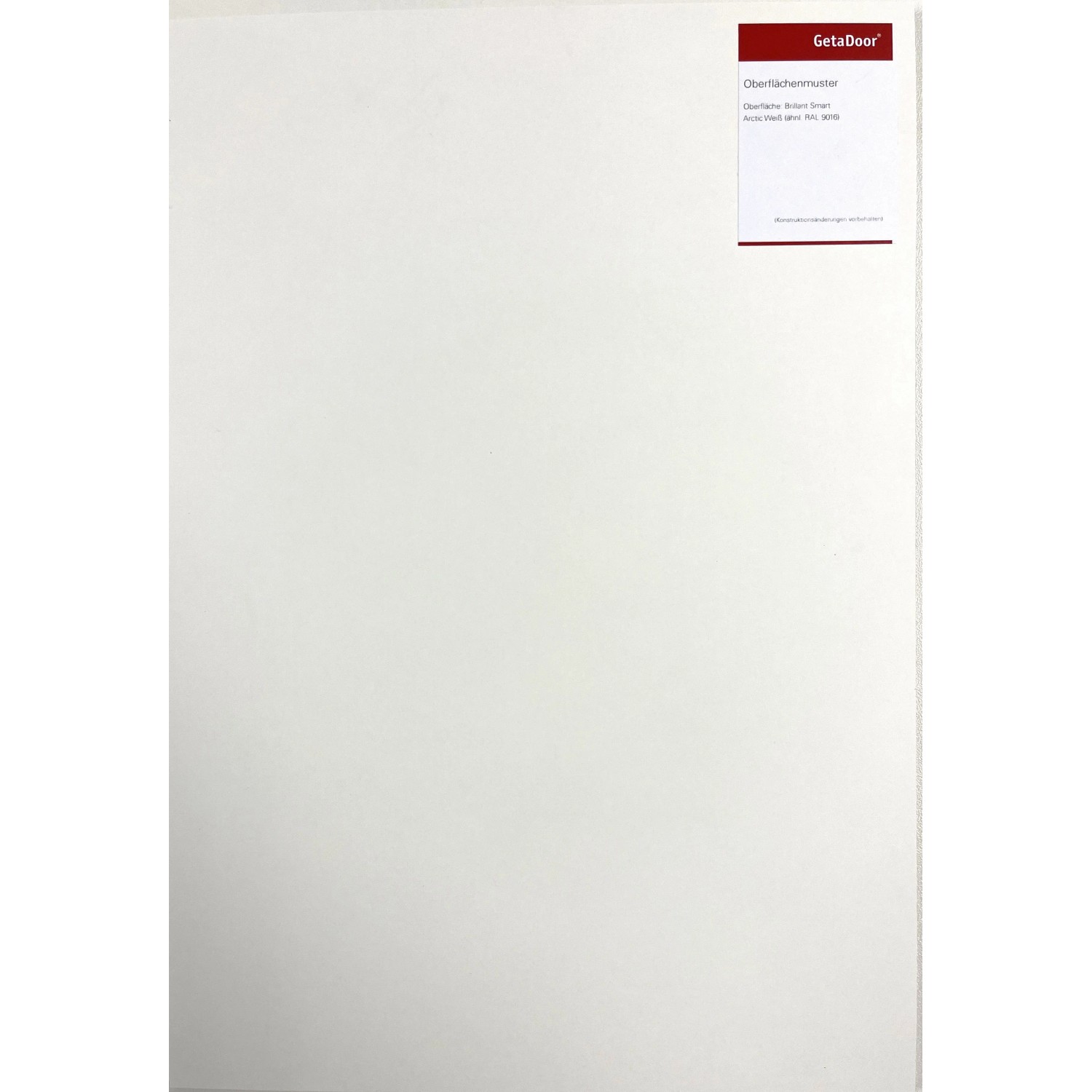 Oberflächenmuster Brillant Smart Arctic Weiß RAL9016 DIN A4