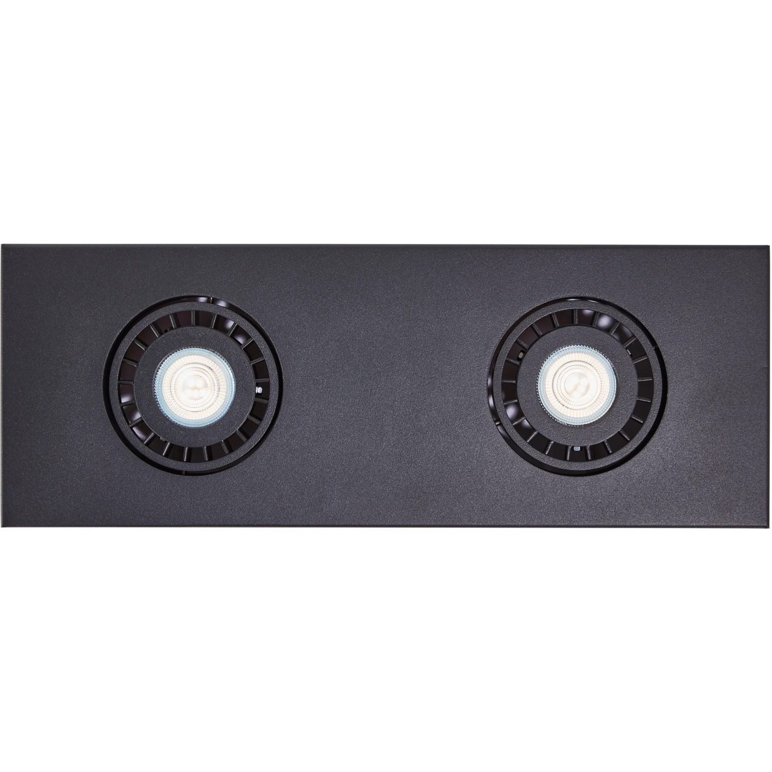 Schwarze, 2-flammige LED-Deckenleuchte Doro von Brilliant für Innenräume.