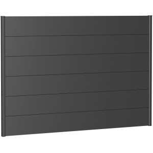 Biohort Wandpaneel Sichtschutz, dunkelgrau-metallic, 200x135 cm. Sichtschutzzaun für Garten.