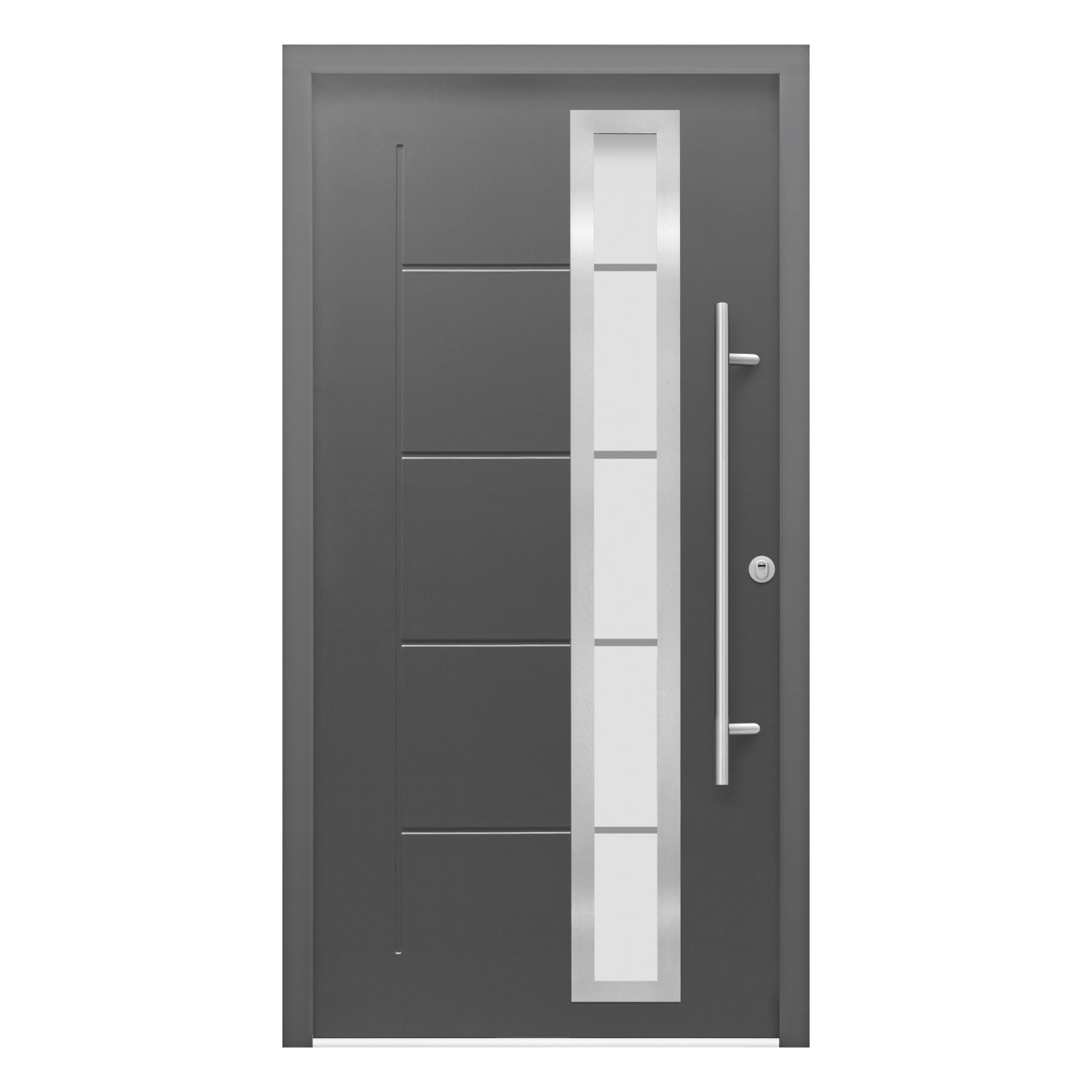 Sicherheits-Haustür ThermoSpace Prime Paris RC2 Anthr. 110 x 210 cm Anschla günstig online kaufen