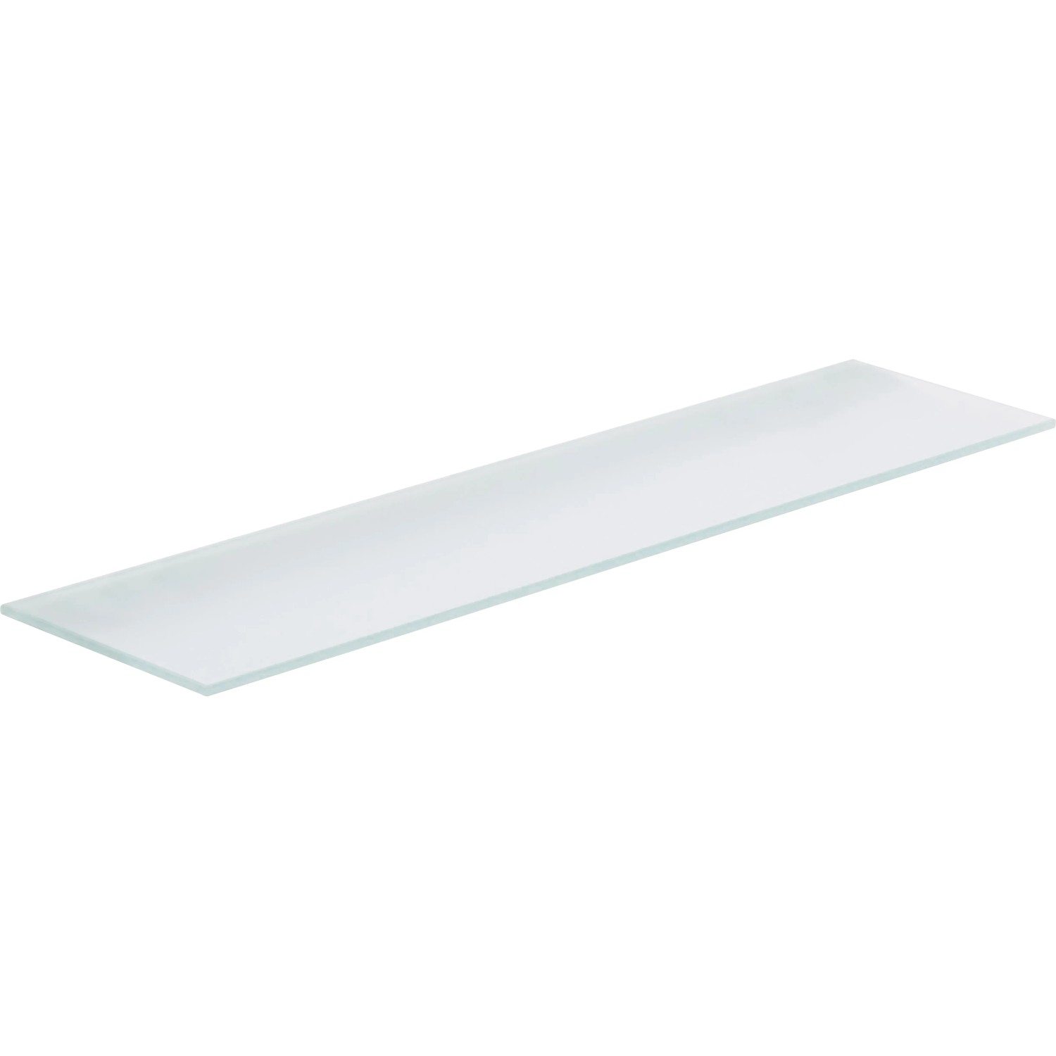 Eckiger Glasboden Villar aus Milchglas, 60x15 cm, für Regalböden und Möbelbau.
