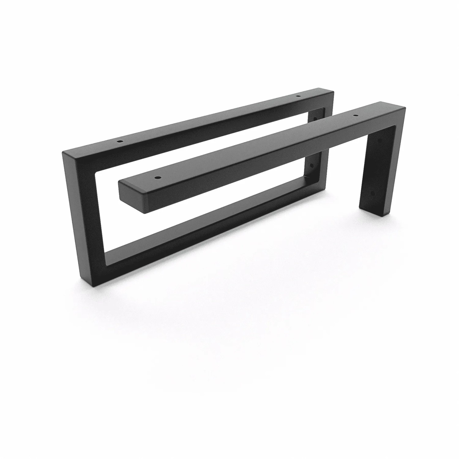 HEVVA Waschtischhalterung RHEIN-MAIN 15 cm Hoch 45 cm Tief 2er Set Schwarz
