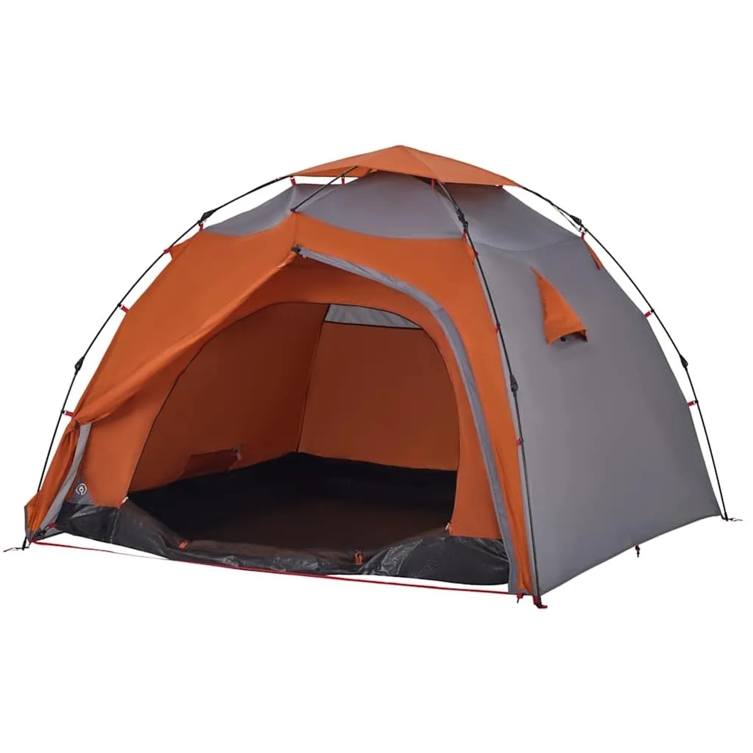 vidaXL Kuppel-Campingzelt 4 Personen Grau und Orange Quick Release 4004244 günstig online kaufen