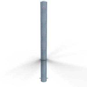 Schake Absperrpfosten, feuerverzinkt, Ø 102 mm, zum Einbetonieren. Robuster Stahlpfosten für flexible Absperrungen.