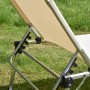 Detailansicht der silber-beigen Garden Pleasure XXL Sonnenliege Abaco mit Alugestell.
