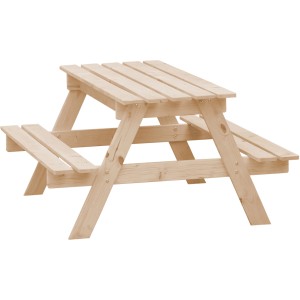 Timbela Kindersitzgarnitur M010-1 aus Holz, ideal für den Garten.