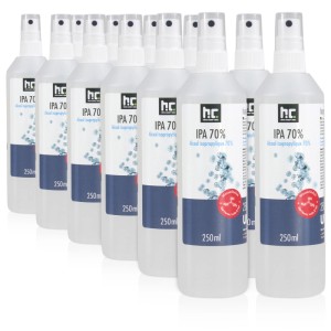 Höfer Chemie Isopropanol 70% in Sprühflaschen, 12 x 250ml, zur Reinigung von Oberflächen.