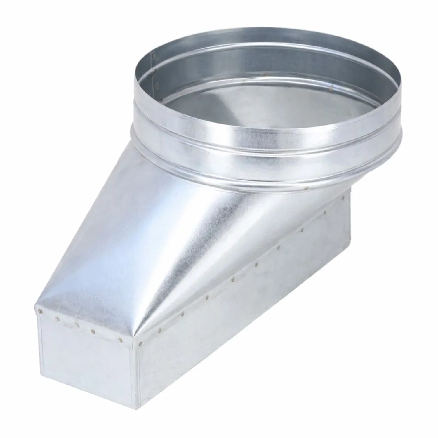 Subtiel Flachkanal Adapter 300 x 90 mm Auf Ø 200 mm Asymmetrisch