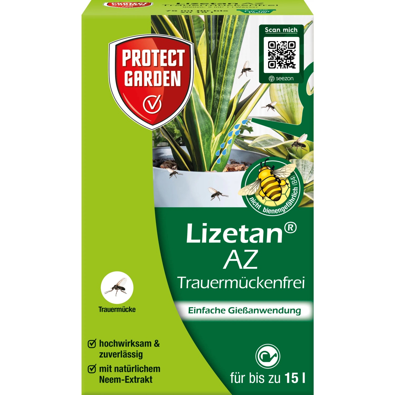 Lizetan AZ Schädlingsfrei Gegen Trauermücken – 30 Ml Konzentrat Für Zimmerpflanzen