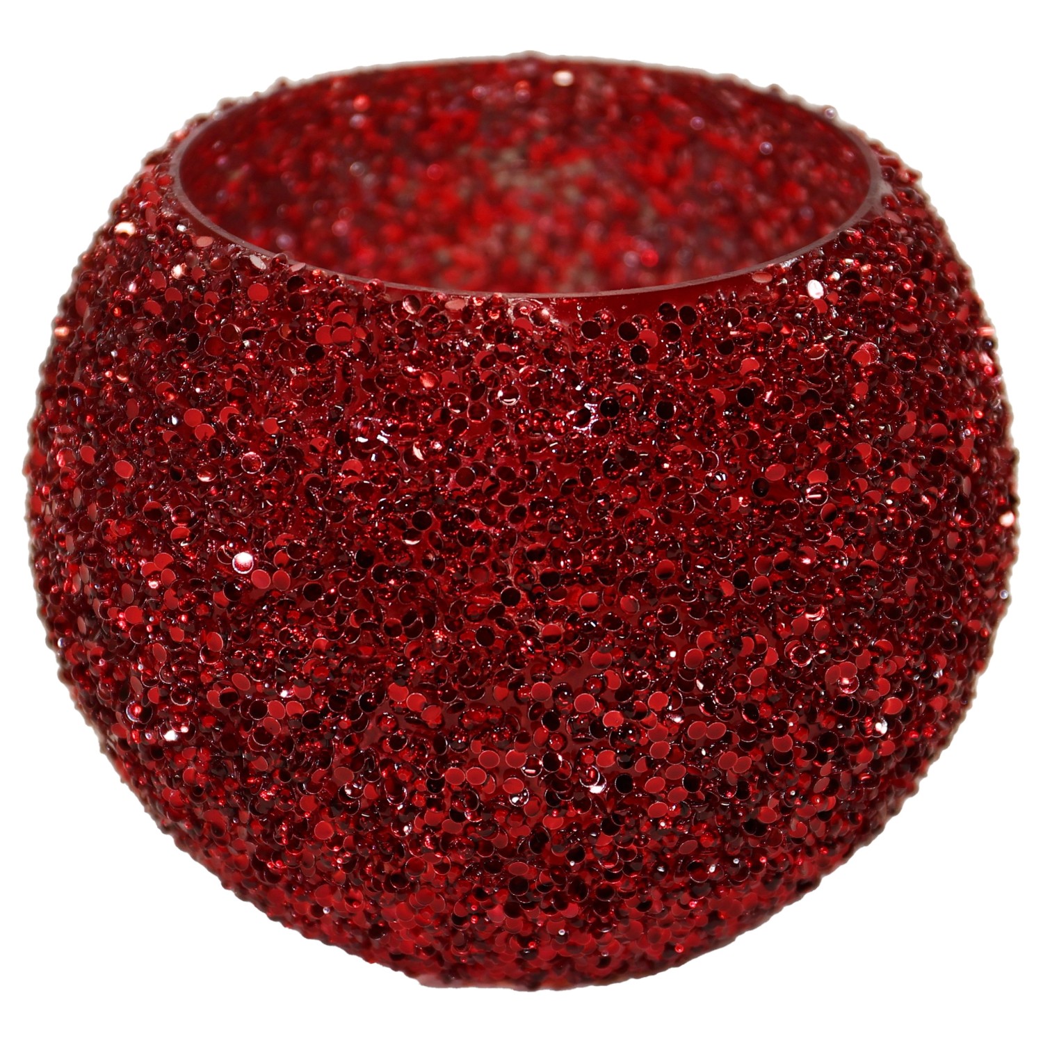 M Colections Vase Strass Bowl Rot Ø 13,5 x 10 cm günstig online kaufen