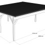 Holzbrüder Doppelcarport Ralf, reinweißes Holz, schwarzes Blechdach, Maße: 600x600 cm.