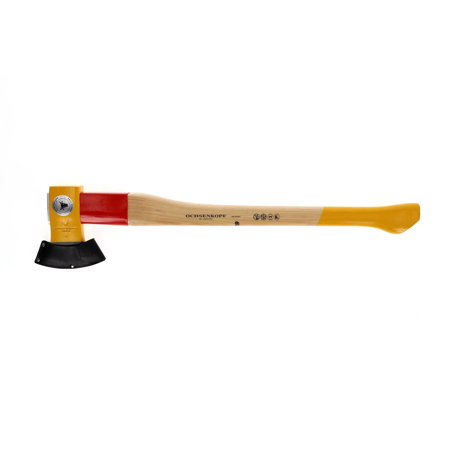 Ochsenkopf Axt OX 648 H-1257 Spalt-Fix® mit Hickory-Holzstiel und Schneidenschutz.