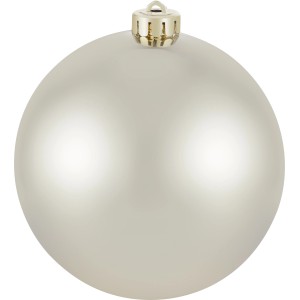 Weihnachtskugel, Ø 14 cm, Champagner, aus Kunststoff für die Weihnachtsdekoration.