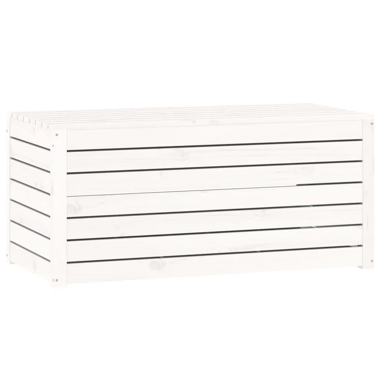 vidaXL Gartenbox Weiß 101x50,5x46,5 cm Massivholz Kiefer 823949
