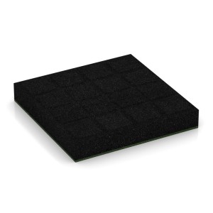 WARCO Fallschutzplatte, 50x50x8 cm, grasgrün. Stoßdämpfender Spielplatzbelag für Indoor & Outdoor.