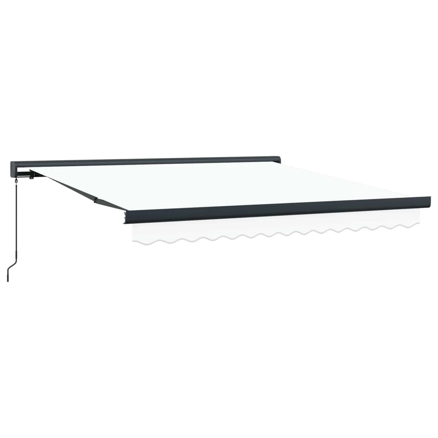 vidaXL Einziehbare Markise Weiß 350 x 250 cm Stoff und Metall 3330371 günstig online kaufen