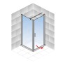 Schulte ExpressPlus Eckdusche mit Drehtür und Duschwanne, 80x80 cm, Glas
