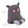 Relaxdays Türstopper Katze Polyester Grau Weiß Rosa Freistehend Schwer 22 cm x 20 cm x 15,5 cm 1 kg_4