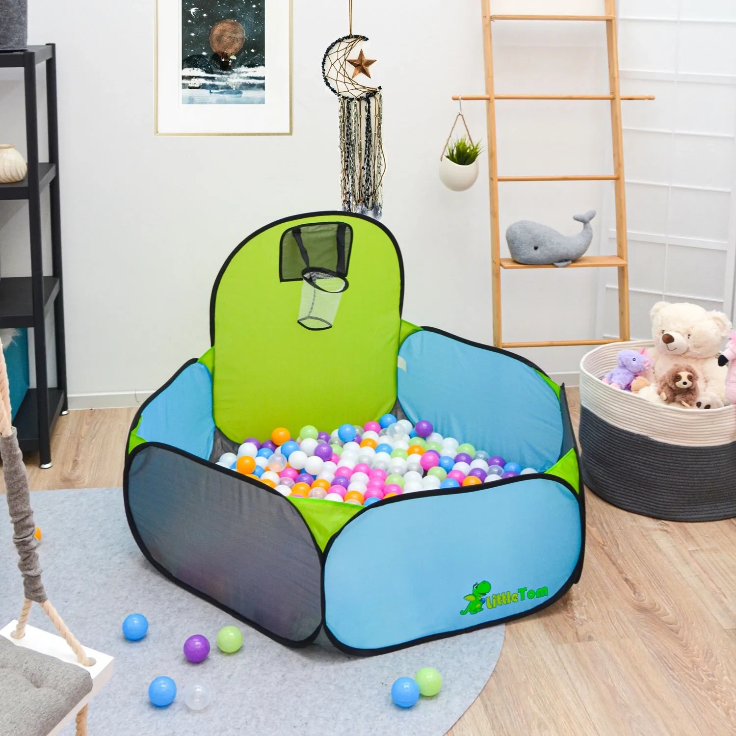 Ballenbad mint met 200 ballen - 40 cm hoog Ballenbad mint met 200 ballen - 40 cm hoog
