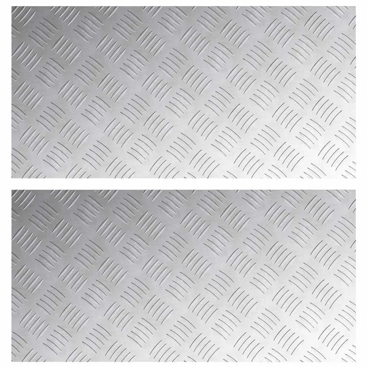 vidaXL Rautenscheiben 2 Stk Silber 80 x 40 cm Aluminium 4104331
