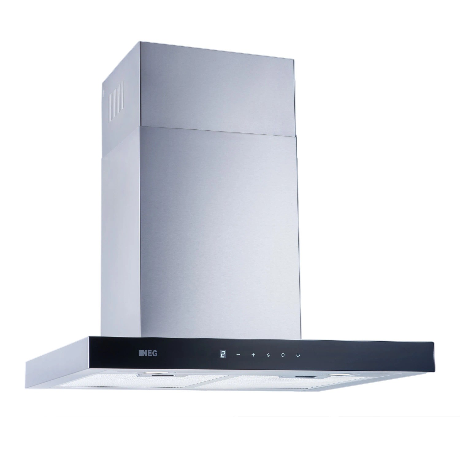 NEG Dunstabzugshaube NEG3660WH2  60 cm Wandhaube Edelstahl bis 829 m³/h Abluft & Umluft 2 Intensiv-Stufen