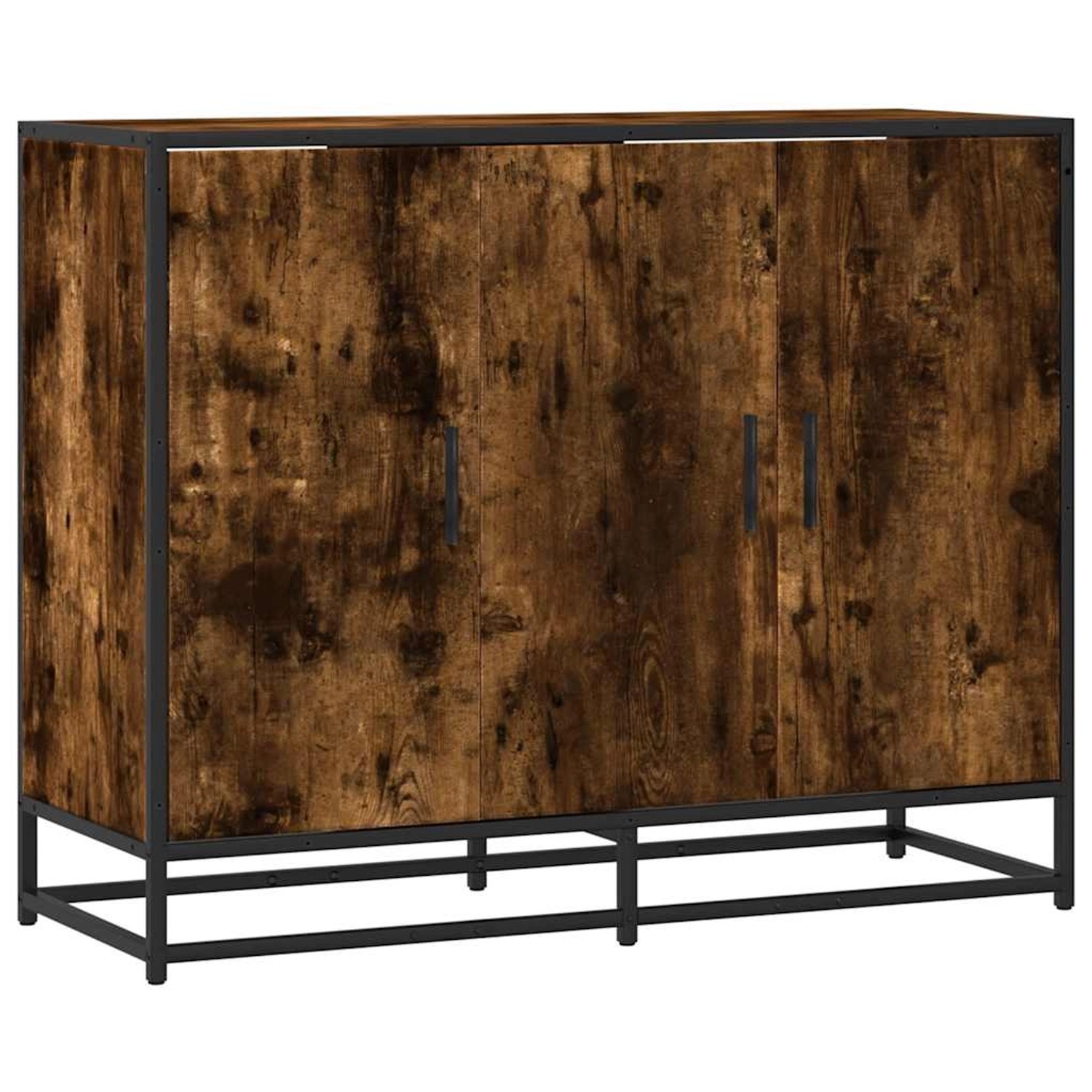 vidaXL Sideboard Räuchereiche 94x35x76 cm Holzwerkstoff 849006