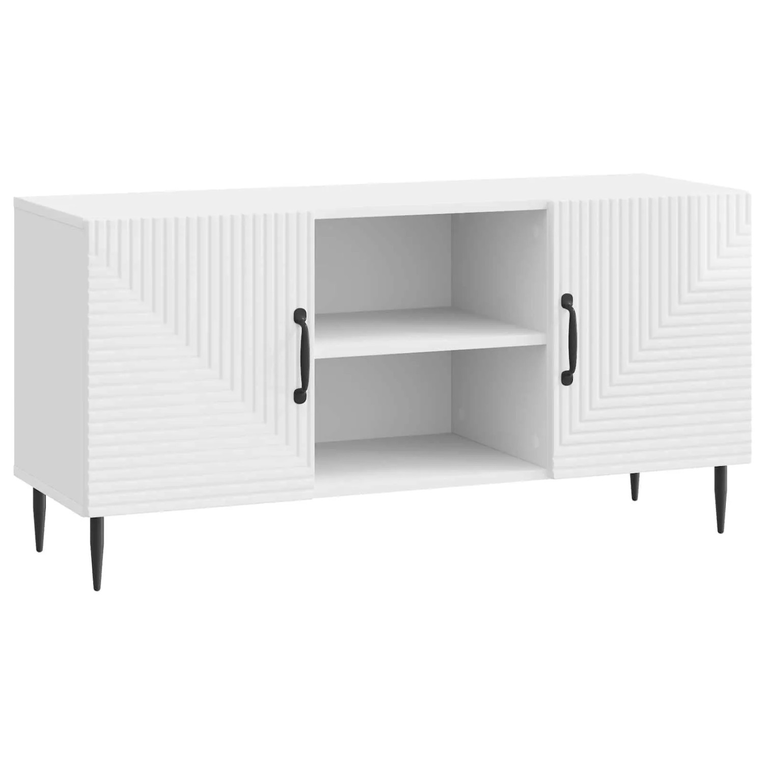 vidaXL TV-Schränk Hochglanz Weiß 102 x 34,5 x 50 cm Holzwerkstoff 894929