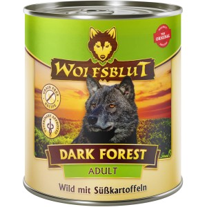 Wolfsblut Dark Forest Adult Wild Hunde-Nassfutter mit Süßkartoffel, 800g Dose.