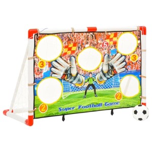 vidaXL Fußballtor-Set mit Torwand 120x51x77,5 cm 80344