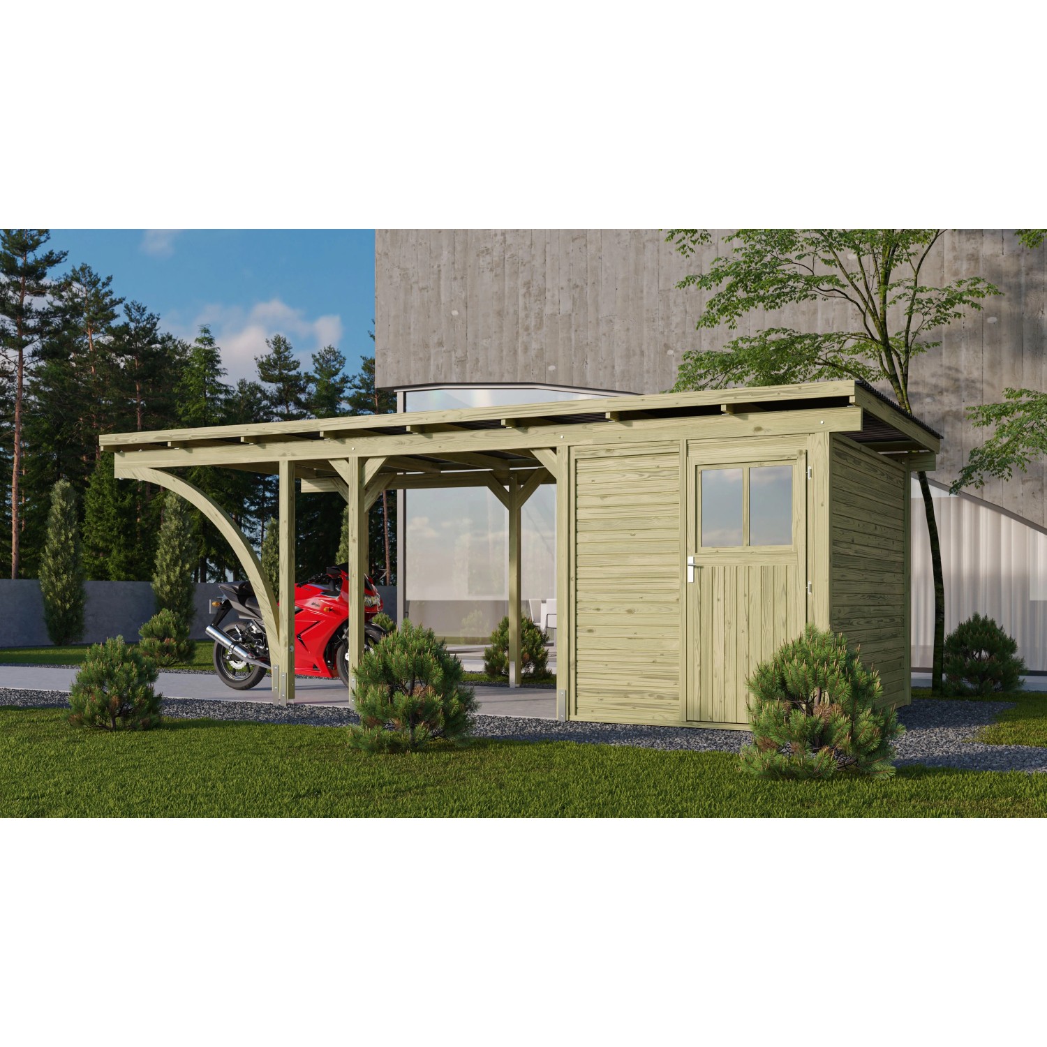 Karibu Einzelcarport Eco günstig online kaufen
