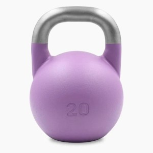 Lila Suprfit Pro Competition Kettlebell 20 kg mit silbernem Griff für Sport & Fitness Training.