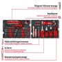 Einhell Werkzeugkoffer Umzug E-Case 79-tlg. mit Werkzeugsortiment, inkl. Hammer, Zangen, Schraubendreher, Wasserwaage und Messband.